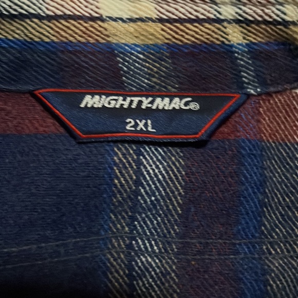 Mighty Mac Vintage 80s Lumberjack Flannel Button Up Long Sleeve Shirt. Sz 2XL - Picture 3 of 9
